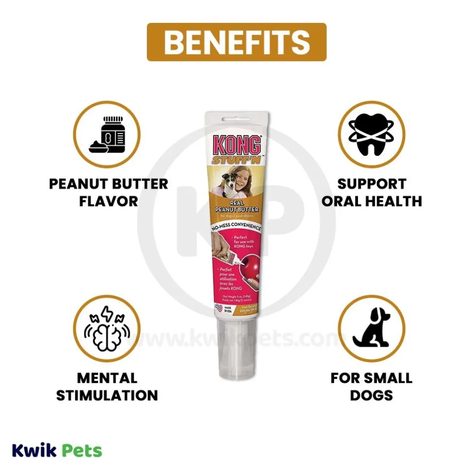 KONG Stuff'N Dog Treat Paste Tube Peanut Butter 5-oz