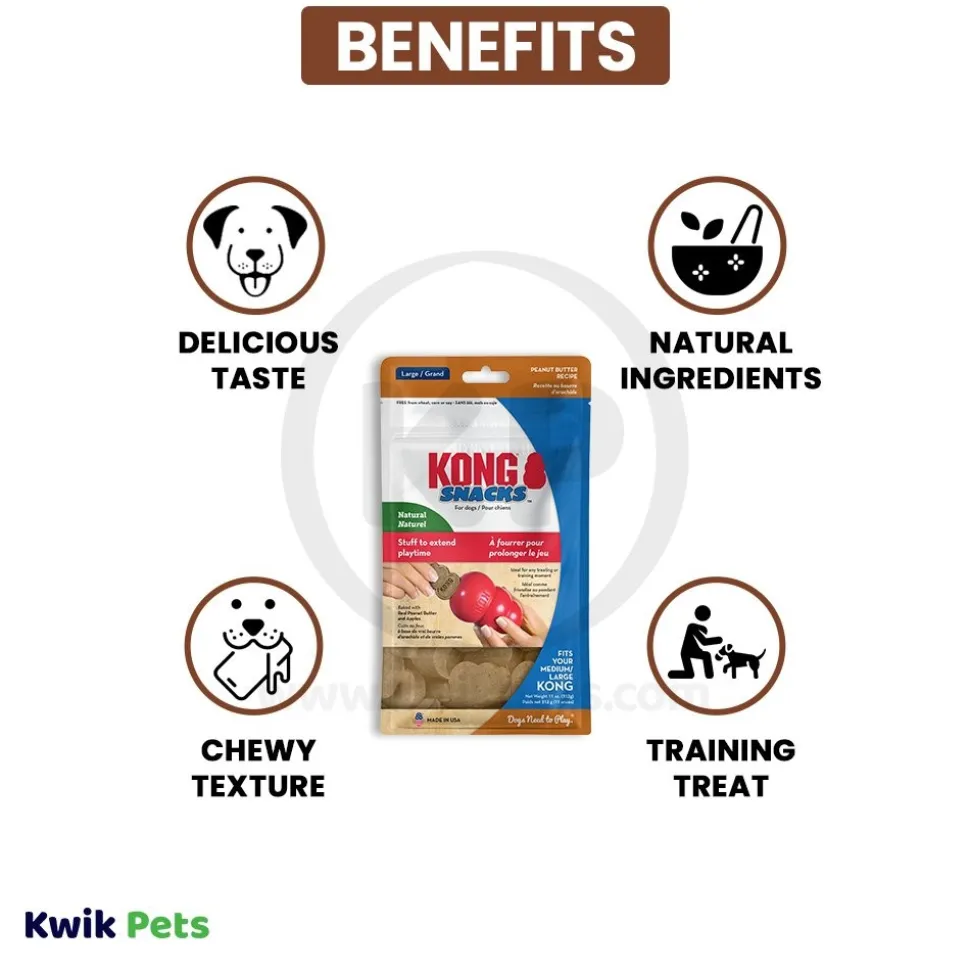 KONG Stuff'N Snacks Dog Treats Peanut Butter Large 11-oz