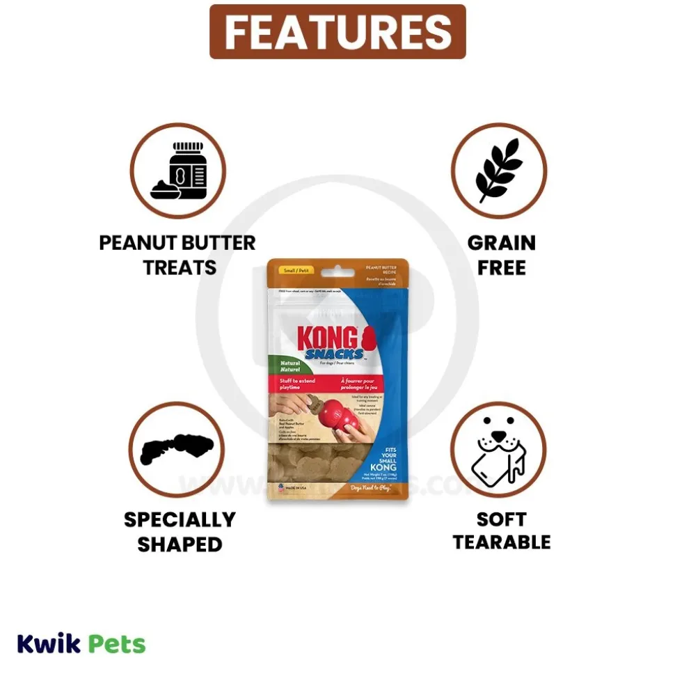 KONG Stuff'N Snacks Dog Treats Peanut Butter Small 7-oz