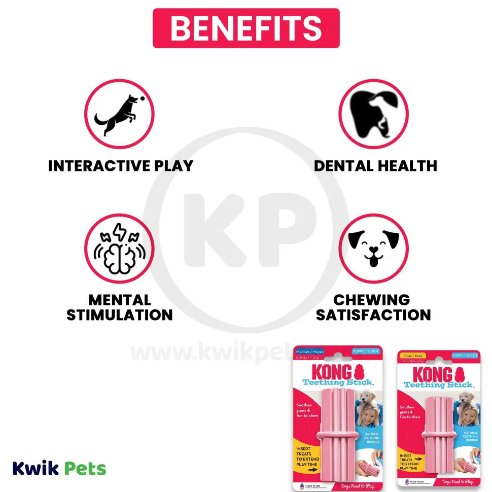 KONG Teething Stick Puppy Toy Assorted Small