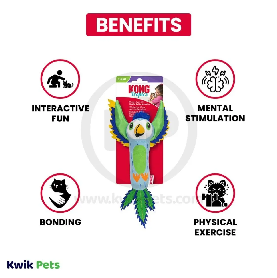 KONG Tropics Bird Cat Toy Assorted One Size