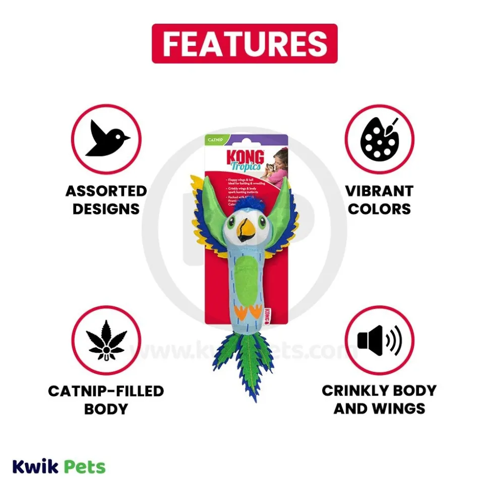 KONG Tropics Bird Cat Toy Assorted One Size