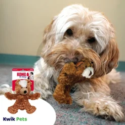 KONG Unstuffed Dog Toy Teddy Bear with Squeaker Medium
