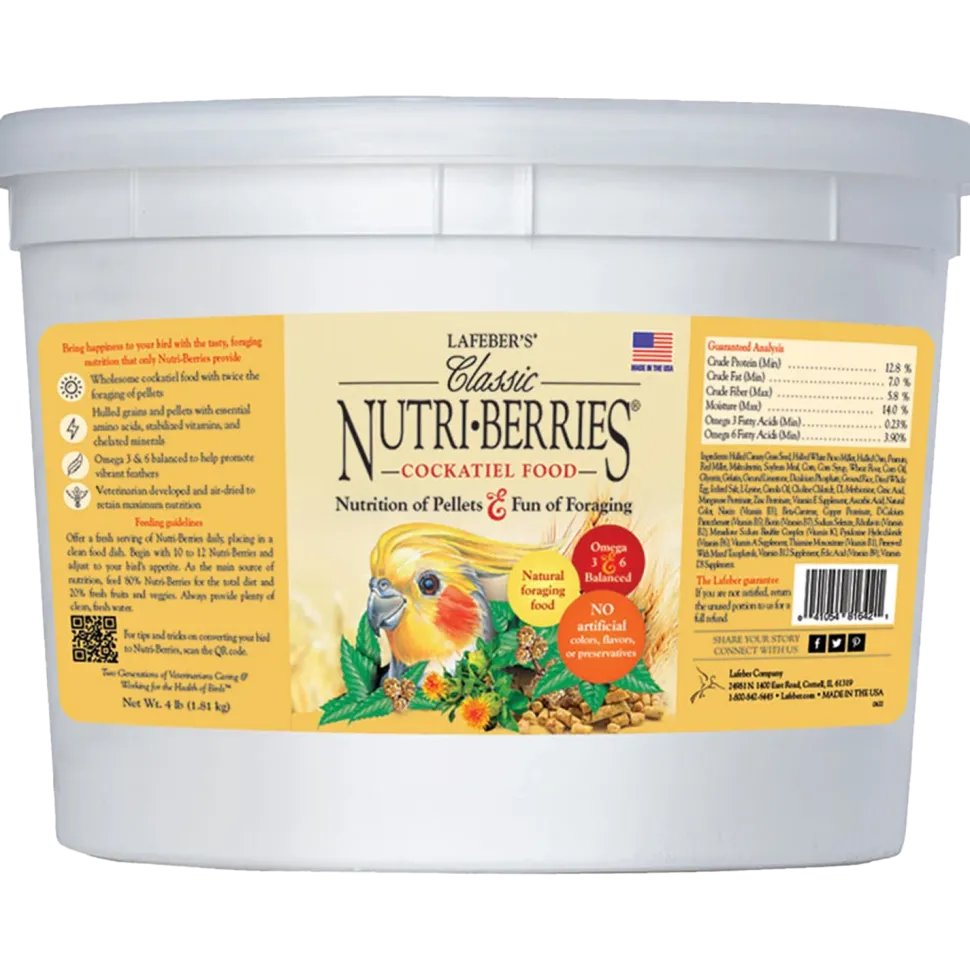 Lafeber Classic Nutri-Berries Cockatiel Bird Food 4-lb