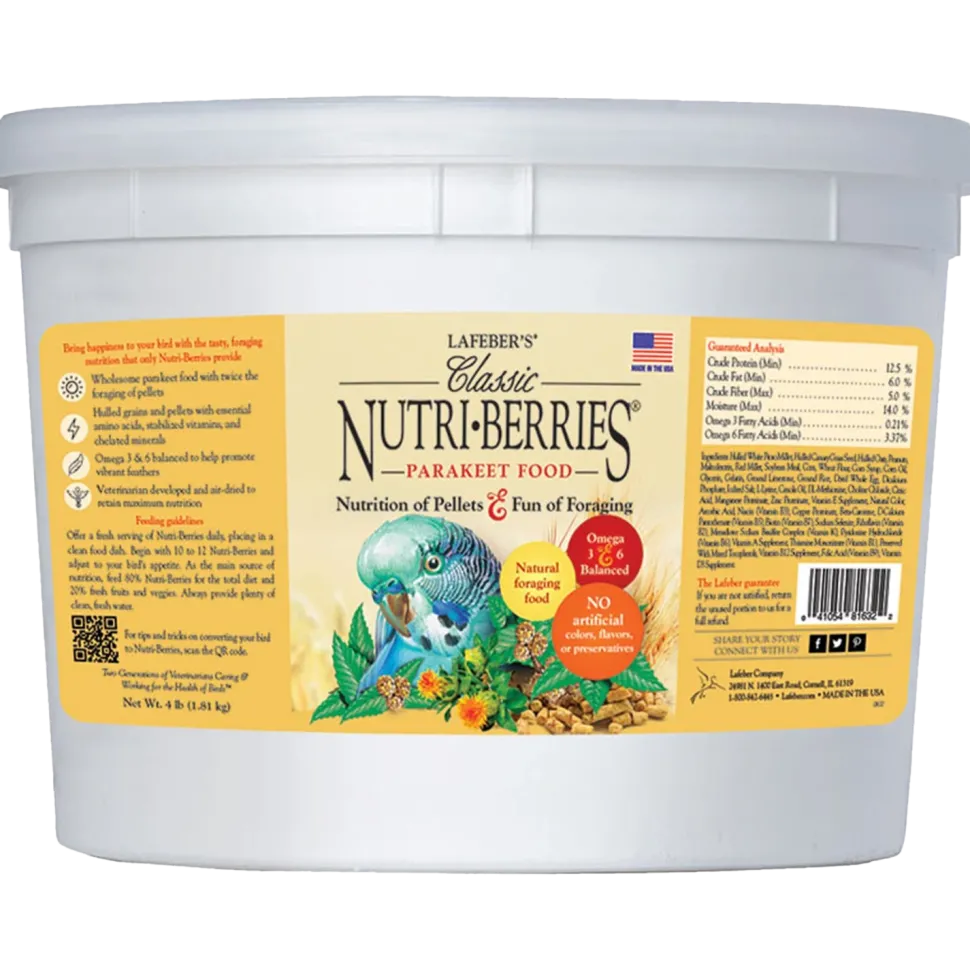 Lafeber Classic Nutri-Berries Parakeet Bird Food 4-lb