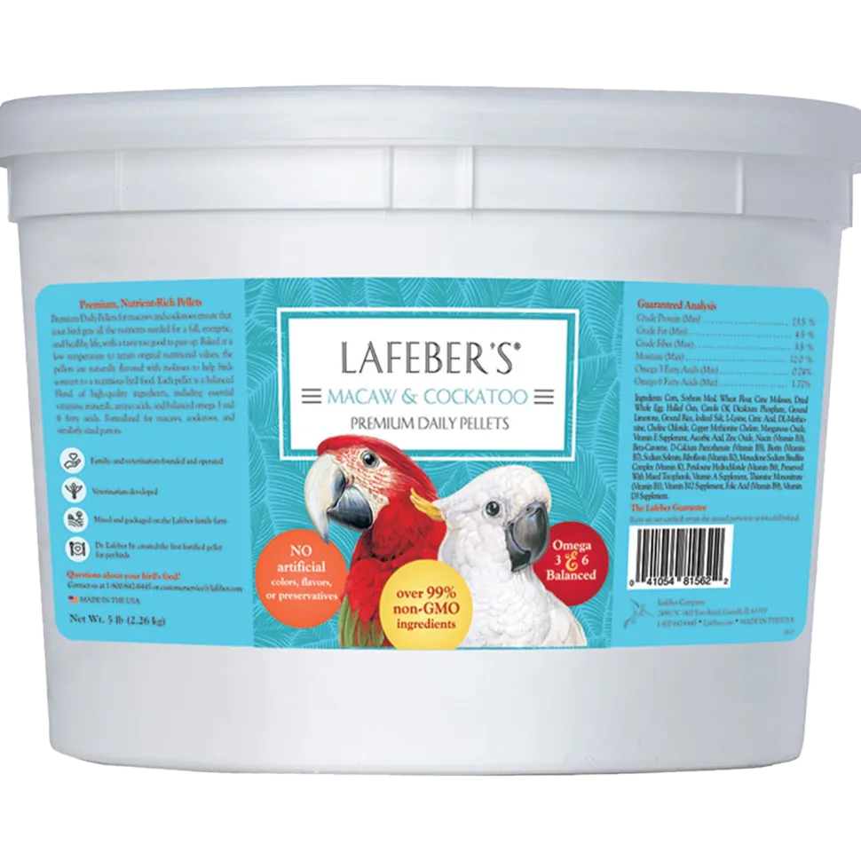 Lafeber Premium Daily Pellets Macaw & Cockatoo Bird Food 5-lb