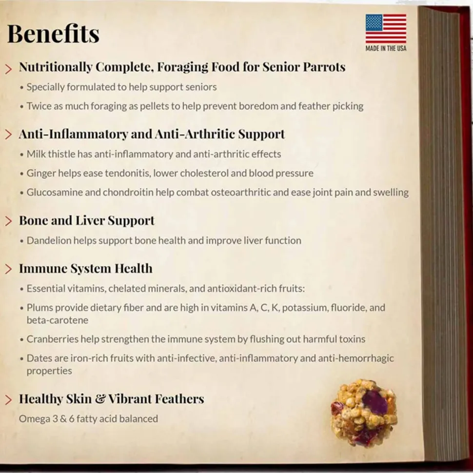 Lafeber Senior Bird Nutri-Berries Parrot Bird Food 3-lb