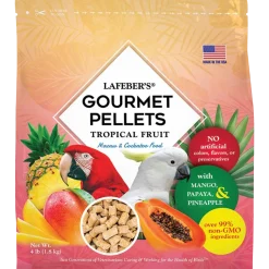 Lafeber Tropical Fruit Gourmet Pellets Macaw & Cockatoo Bird Food 4-lb