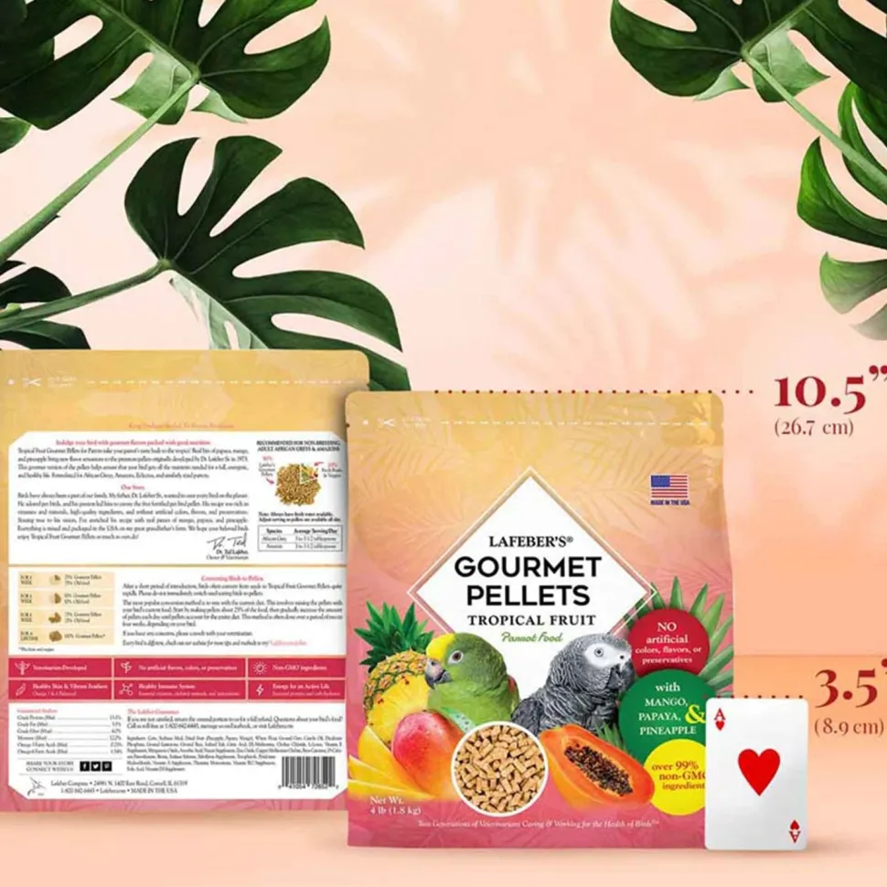 Lafeber Tropical Fruit Gourmet Pellets Parrot Bird Food 4-lb