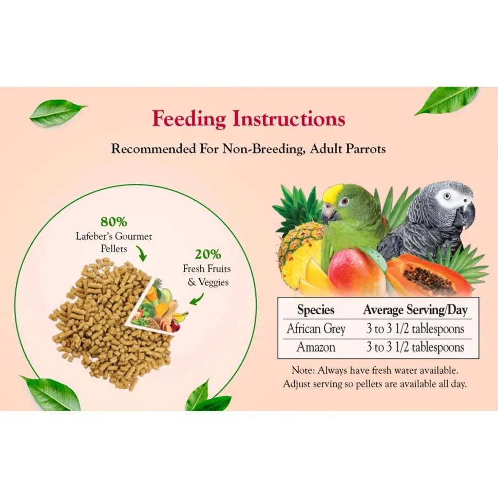 Lafeber Tropical Fruit Gourmet Pellets Parrot Bird Food 4-lb