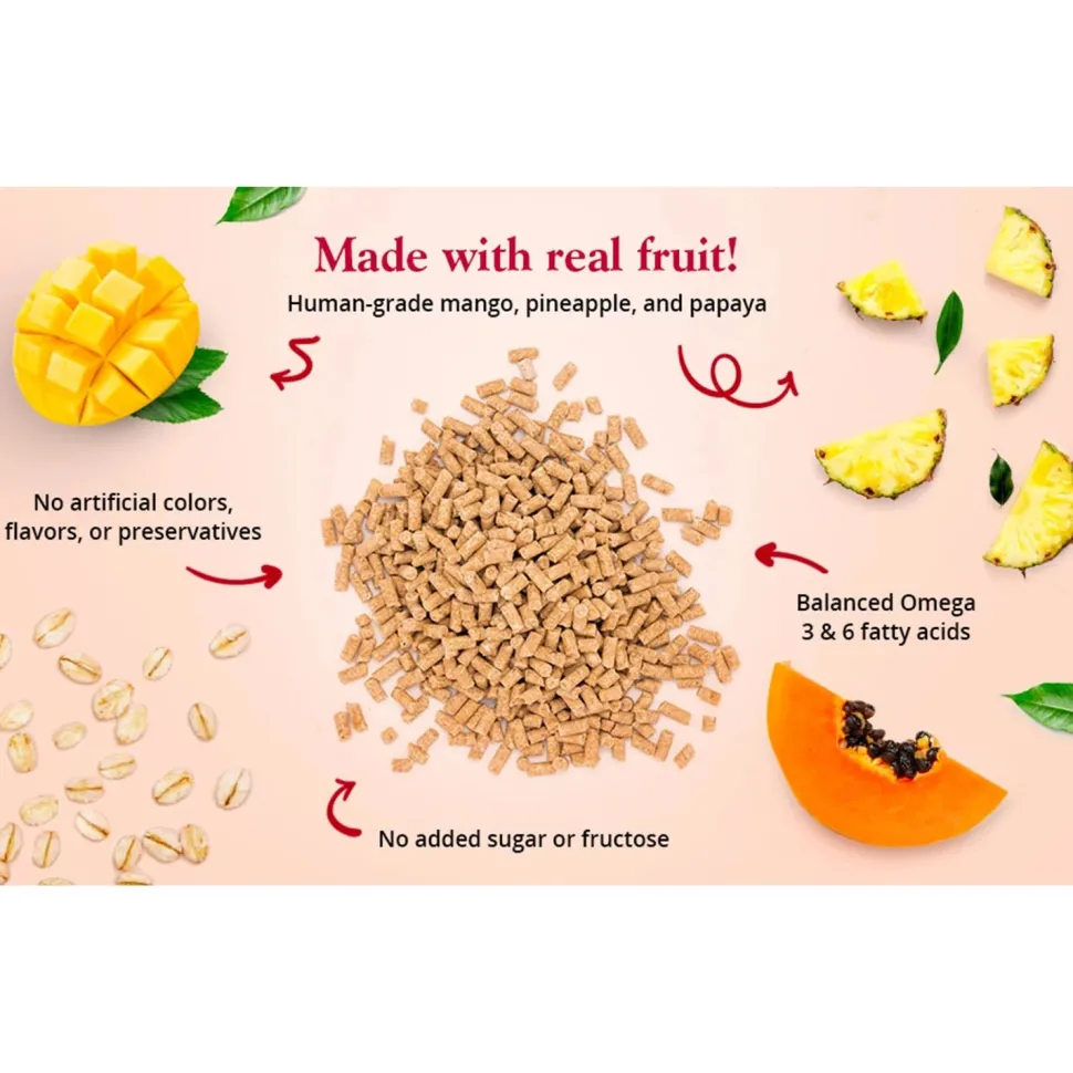Lafeber Tropical Fruit Gourmet Pellets Parrot Bird Food 4-lb