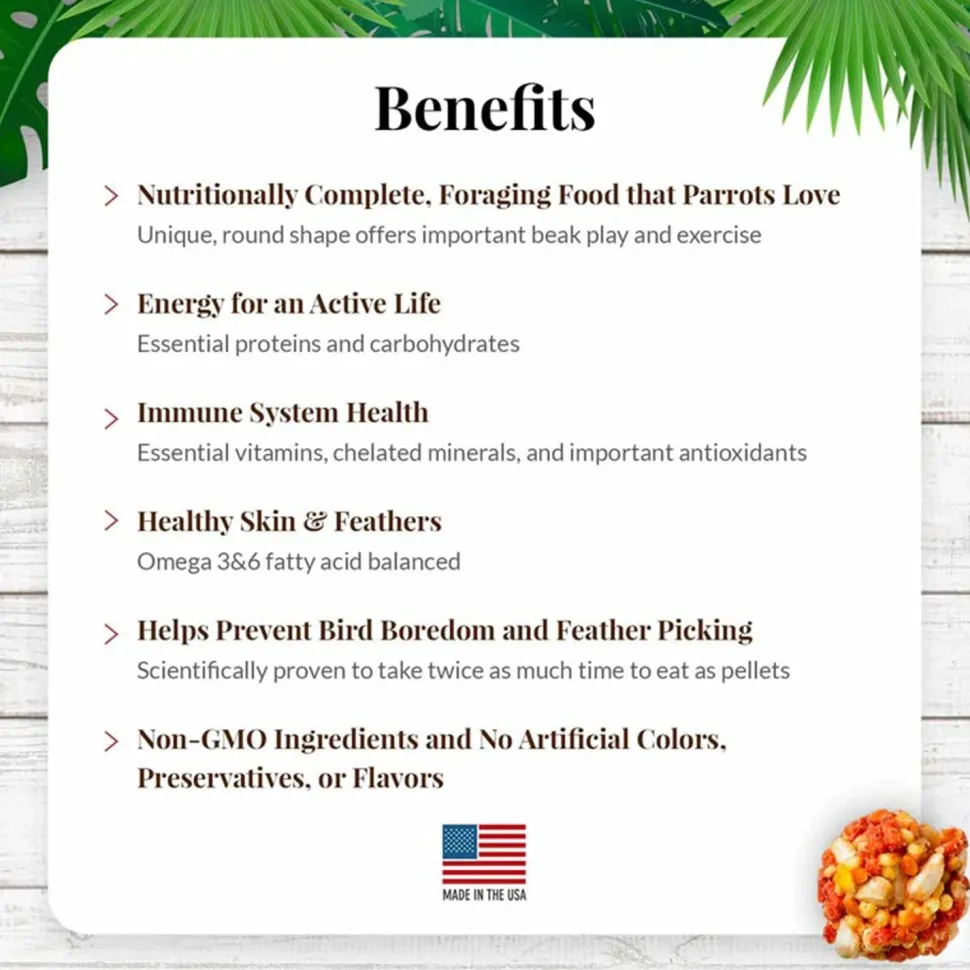 Lafeber Tropical Fruit Nutri-Berries Parrot Bird Food 3-lb