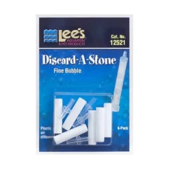 Lee's Aquarium & Pet Products Discard-A-Stone Fine Bubble for Aquarium White 6 Count