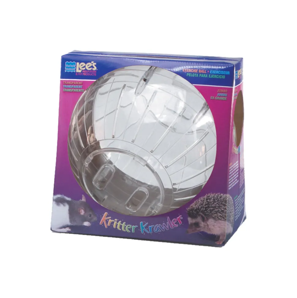 Lee's Aquarium & Pet Products Kritter Krawler Clear View-Thru Running Ball Jumbo