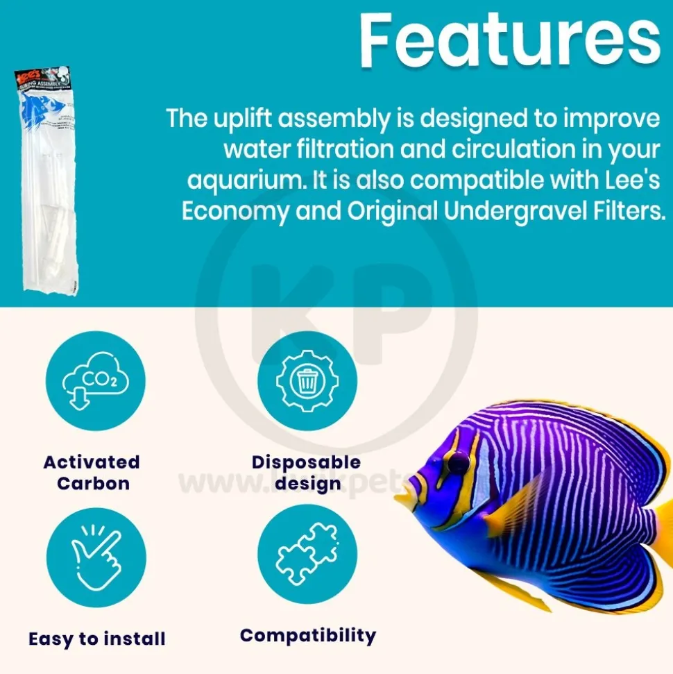 Lee's Aquarium & Pet Products Under Gravel Filter Uplift Assembly 13 1/2 in - 16 in