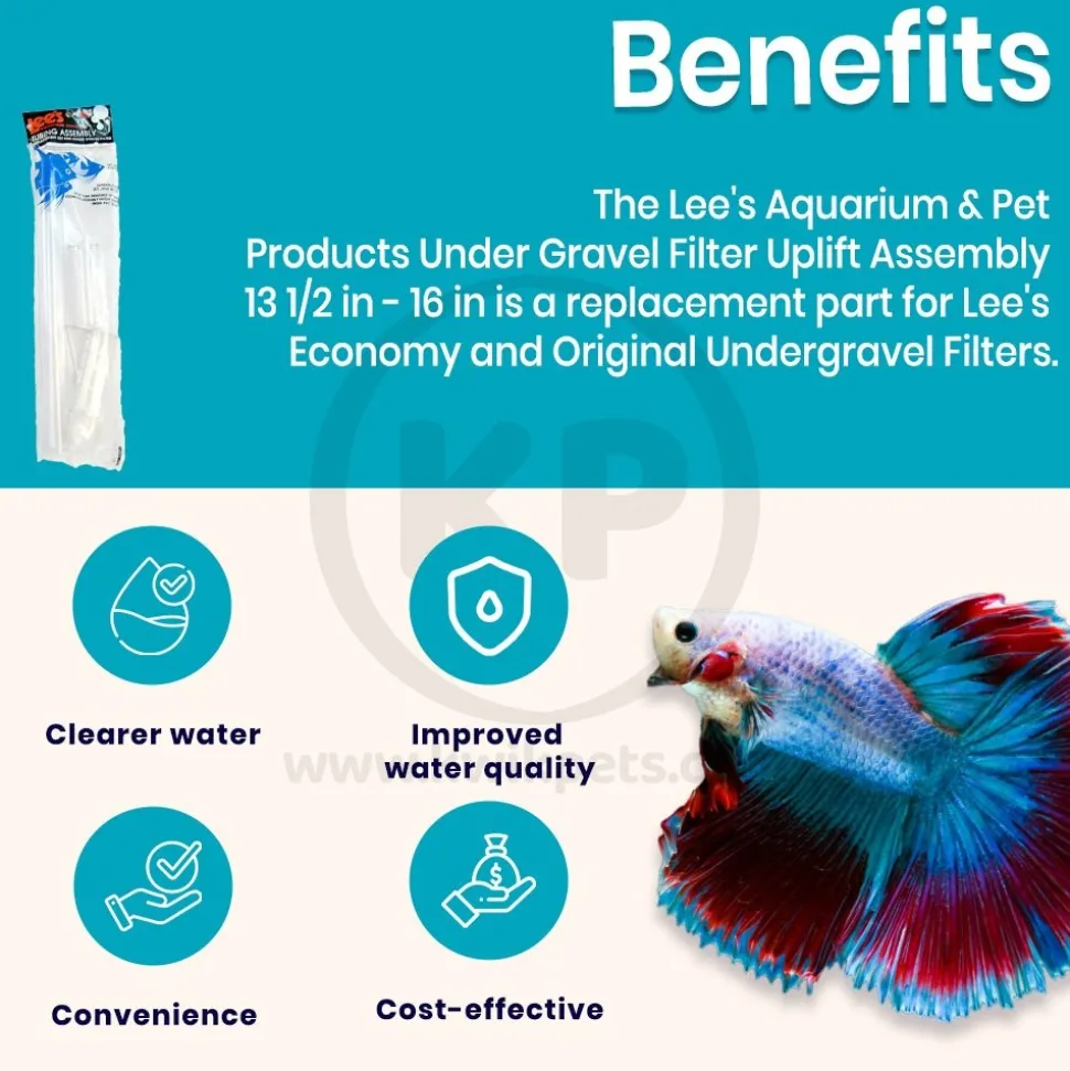 Lee's Aquarium & Pet Products Under Gravel Filter Uplift Assembly 13 1/2 in - 16 in