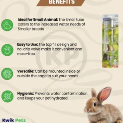 Lixit Chew Proof Glass Bottle for Small Animals Clear 12-oz