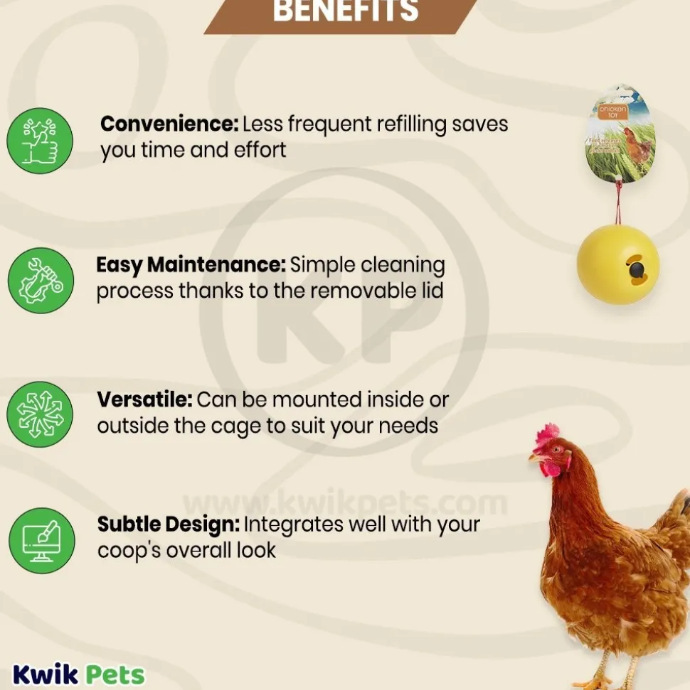 Lixit Chicken Toy Yellow One Size