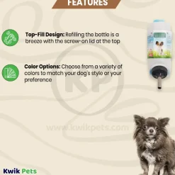 Lixit Small Dog Water Bottle White Silver 16-oz
