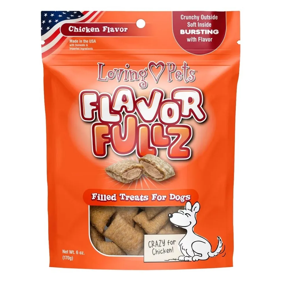 Loving Pets Flavorfullz Filled Dog Treats Chicken 6-oz