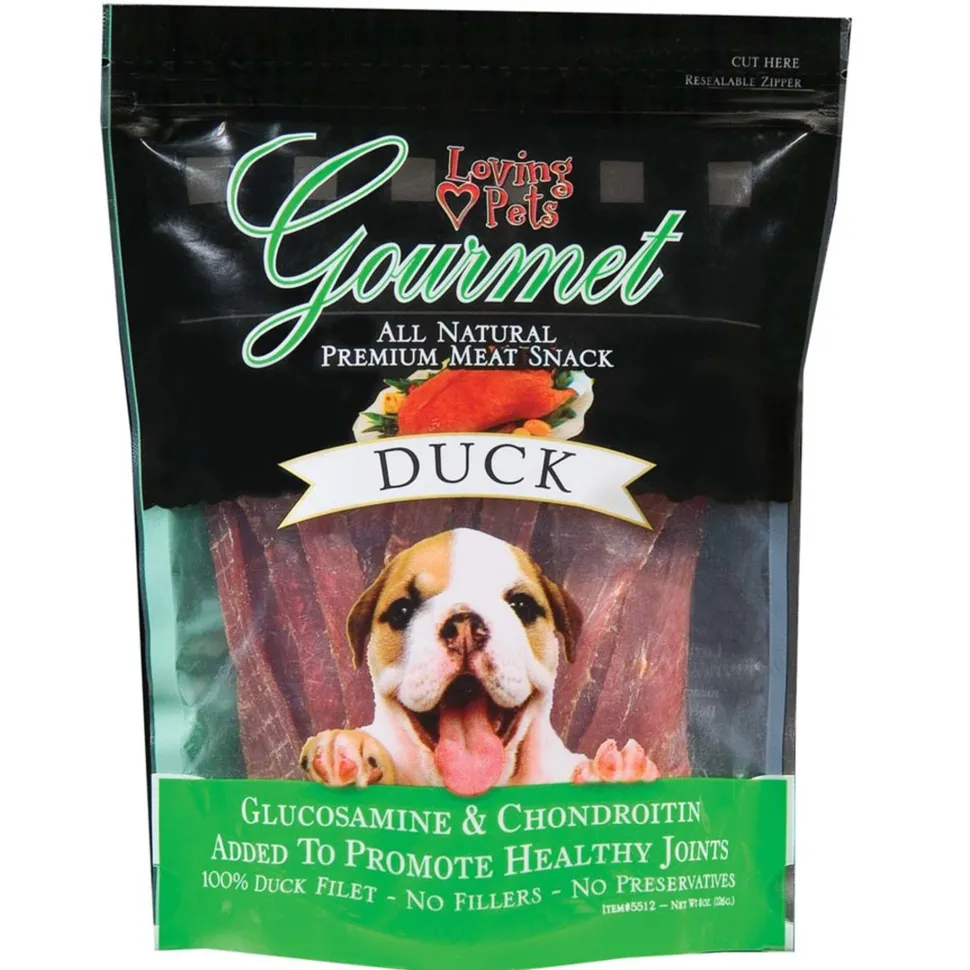 Loving Pets Gourmet Duck Filet Strips Dog Treats 6-oz