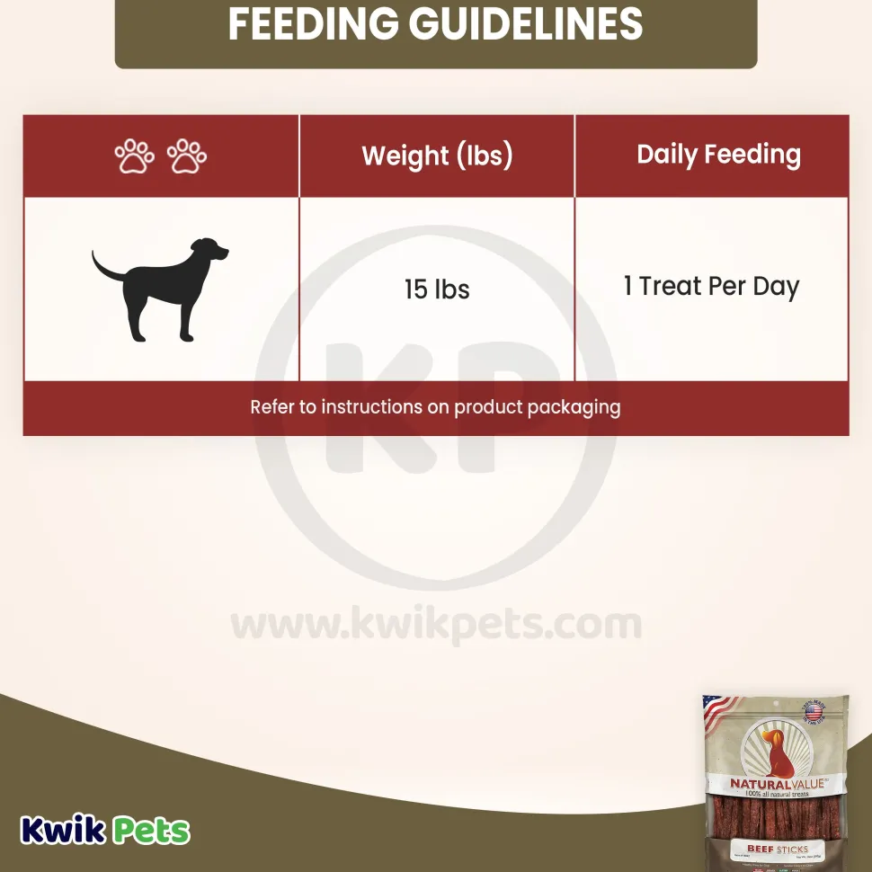 Loving Pets Natural Value Beef Sticks Dog Treat 14-oz