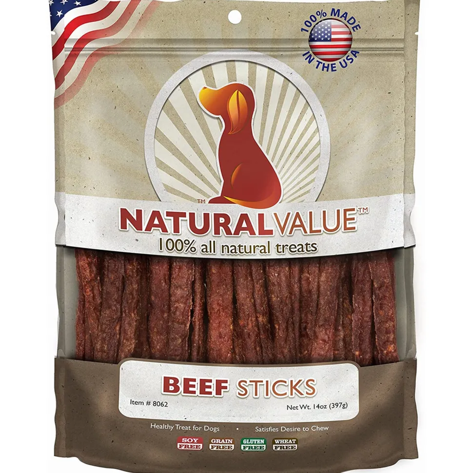 Loving Pets Natural Value Beef Sticks Dog Treat 14-oz