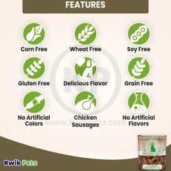 Loving Pets Natural Value Chicken Sausages Dog Treat 13-oz