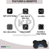 Loving Pets Spill-Proof Bone Shaped Dog Mat Black Large