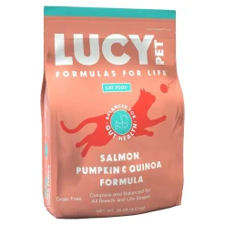 Lucy Pet Products Formulas for Life Dry Cat Food Salmon Pumpkin & Quinoa 4-lb