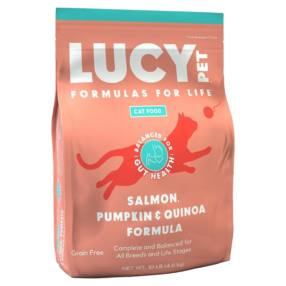 Lucy Pet Products Formulas for Life Dry Cat Food Salmon Pumpkin & Quinoa 4-lb