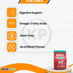 Lucy Pet Products Grain-Free Small Bites Small Breed Dry Dog Food Salmon, Pumpkin & Quinoa 4.5-lb