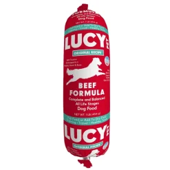 Lucy Pet Products Original Recipe Dog Food Roll Beef Formula 1-lb