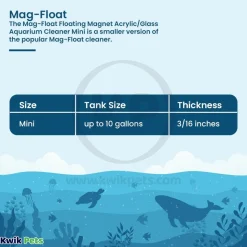 Mag-Float Floating Magnet Acrylic/Glass Aquarium Cleaner Mini
