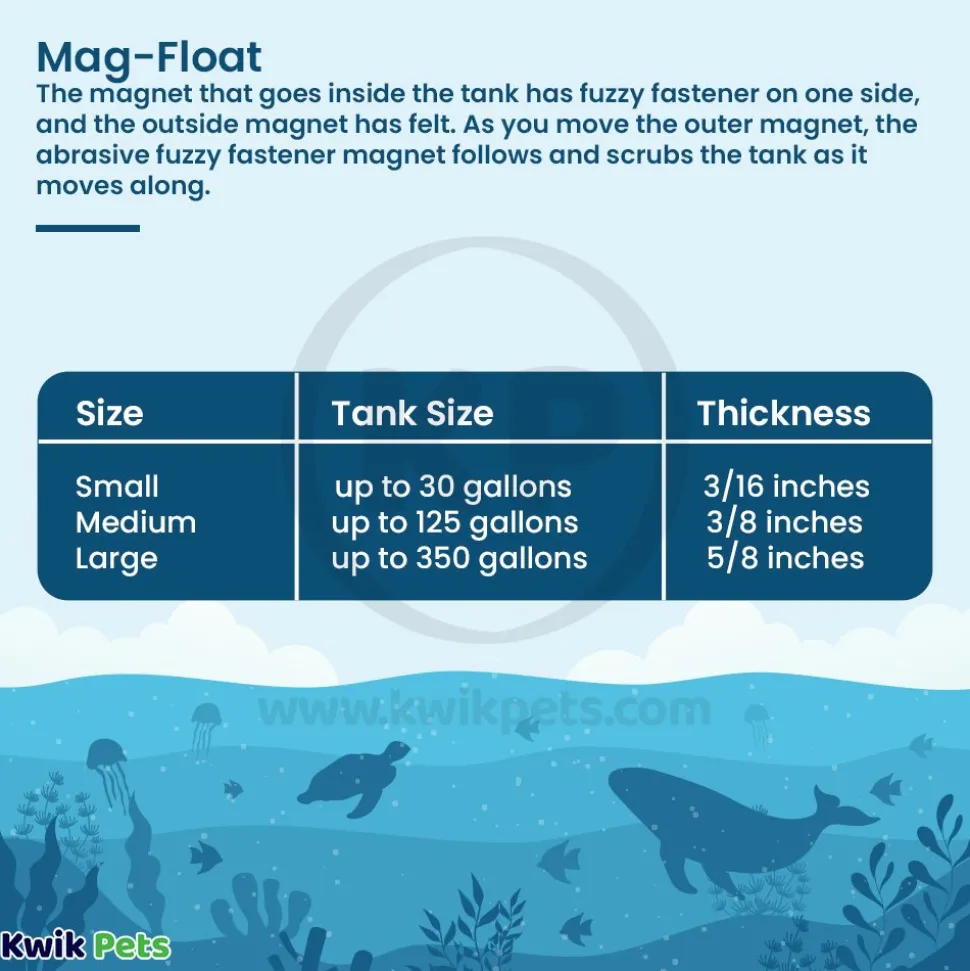 Mag-Float Floating Magnet Acrylic Aquarium Cleaner Small