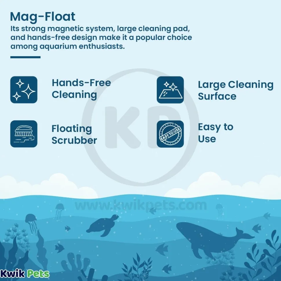 Mag-Float Floating Magnet Glass Aquarium Cleaner Large