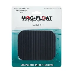 Mag-Float Replacement Pad/Felt Floating Magnet Cleaner for Acrylic Aquariums Black Large