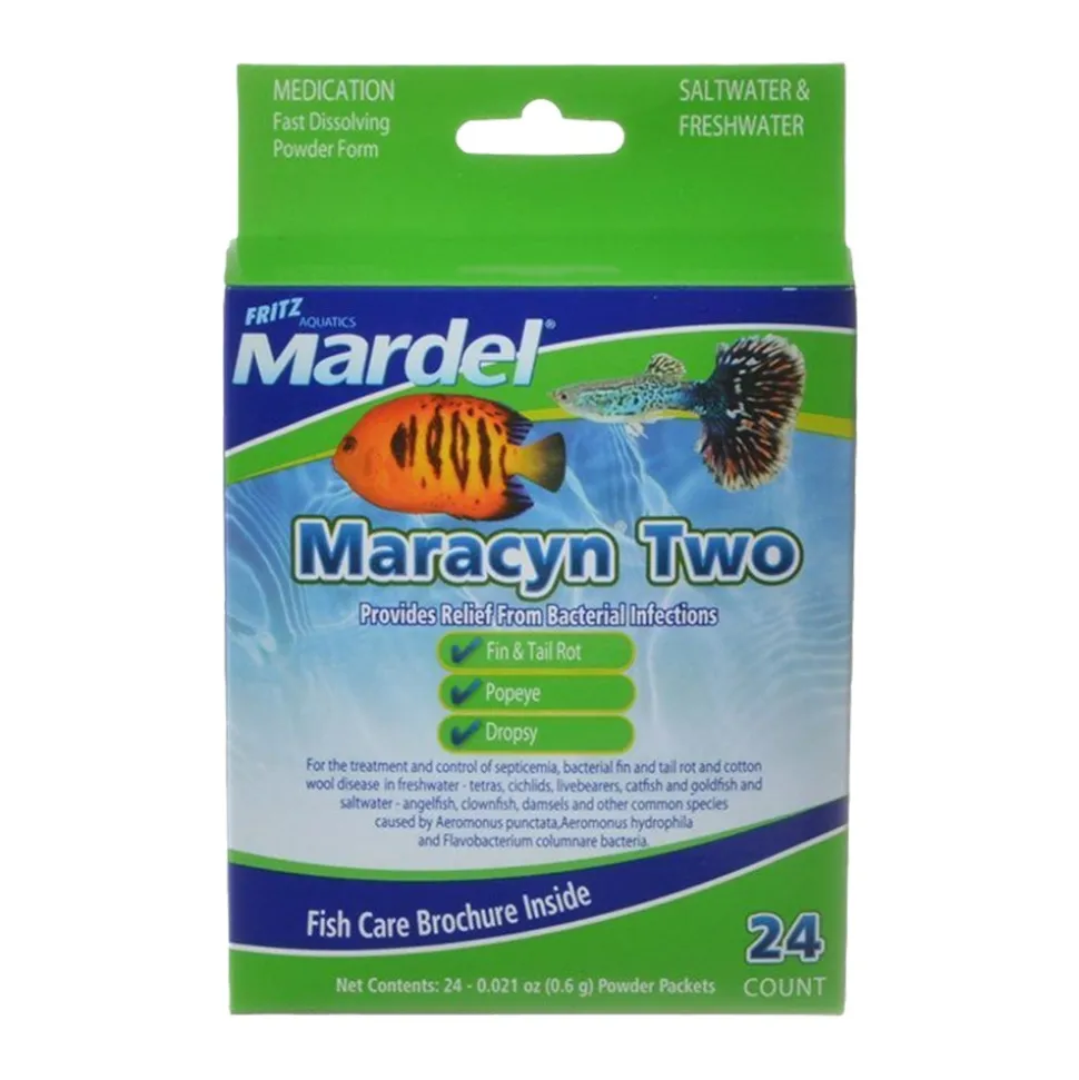 Mardel Maracyn Two Antibacterial Medication for Fish 24 Count 0.021-oz