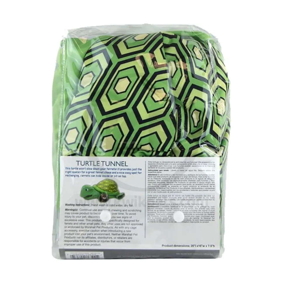 Marshall Pet Products Ferret Turtle Tunnel Toy Green One Size