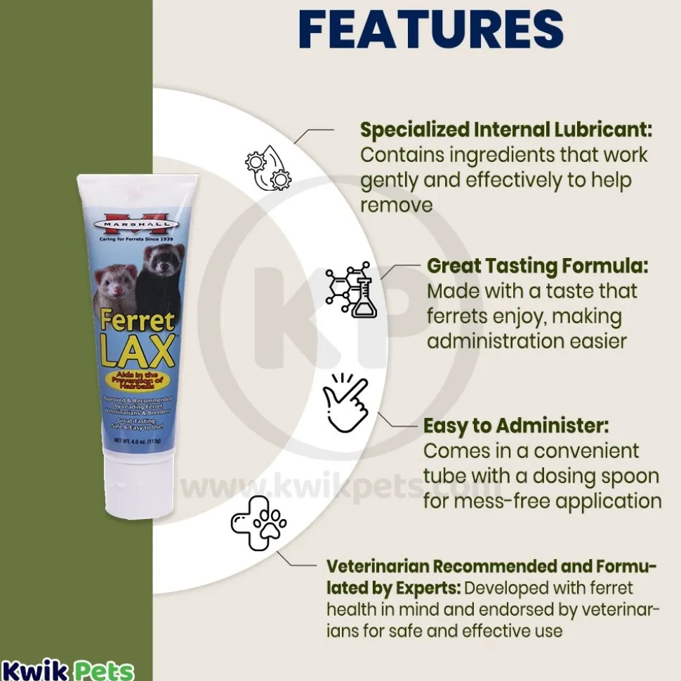 Marshall Pet Products Ferret Lax Hairball & Obstruction Remedy 3-oz