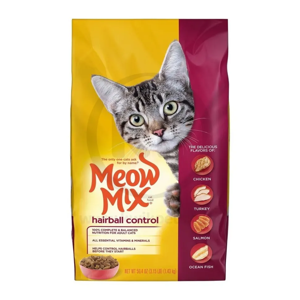 Meow Mix Hairball Control Dry Cat Food Chicken, Turkey, Salmon & Ocean Fish 3.15-lb