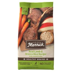 Merrick Healthy Grains Adult Dry Dog Food Real Lamb & Brown Rice Recipe with Ancient Grains 12-lb