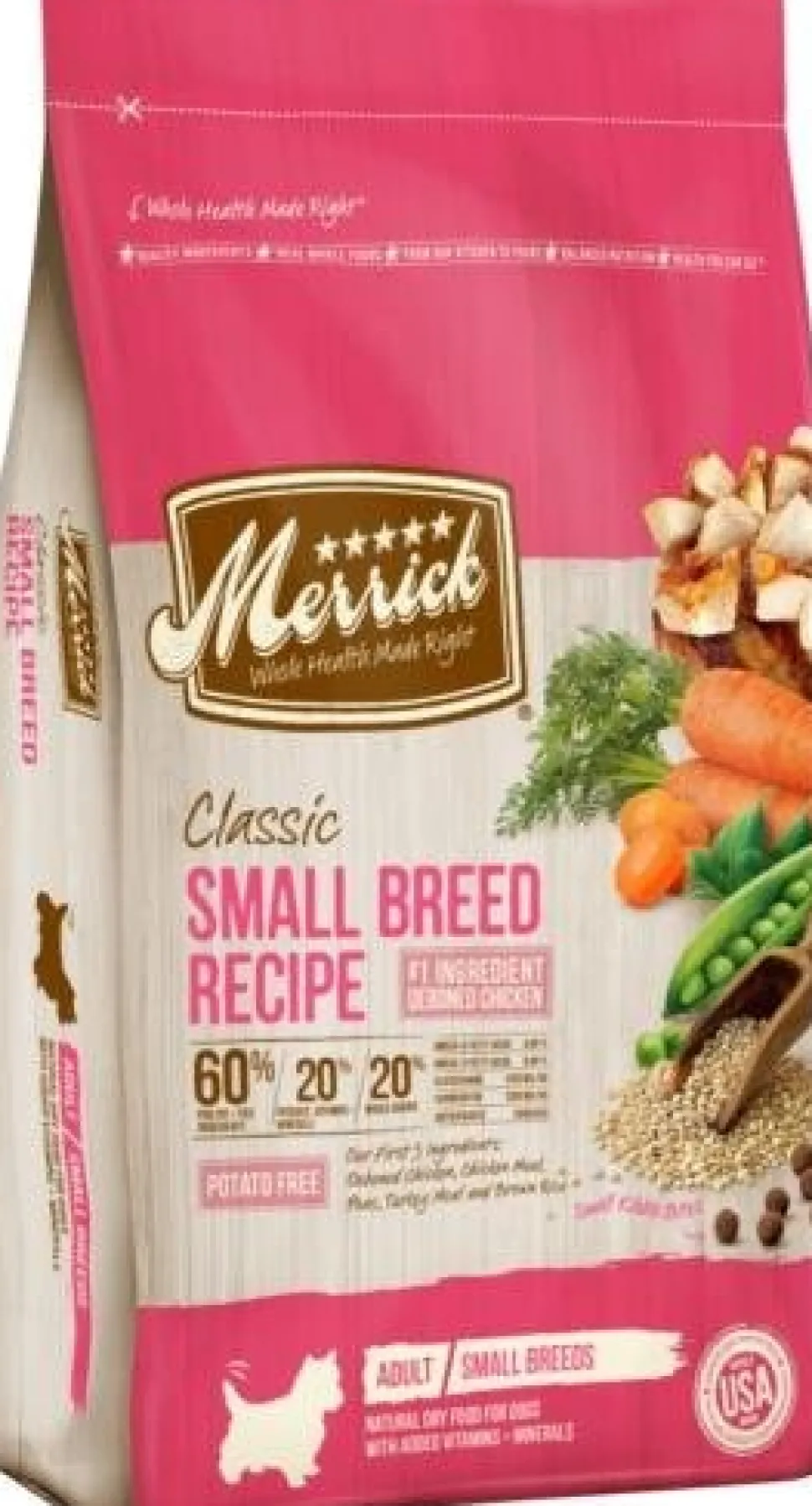 Merrick Healthy Grains Small Breed Adult Dry Dog Food Real Chicken & Brown Rice Recipe with Ancient Grains 4-lb