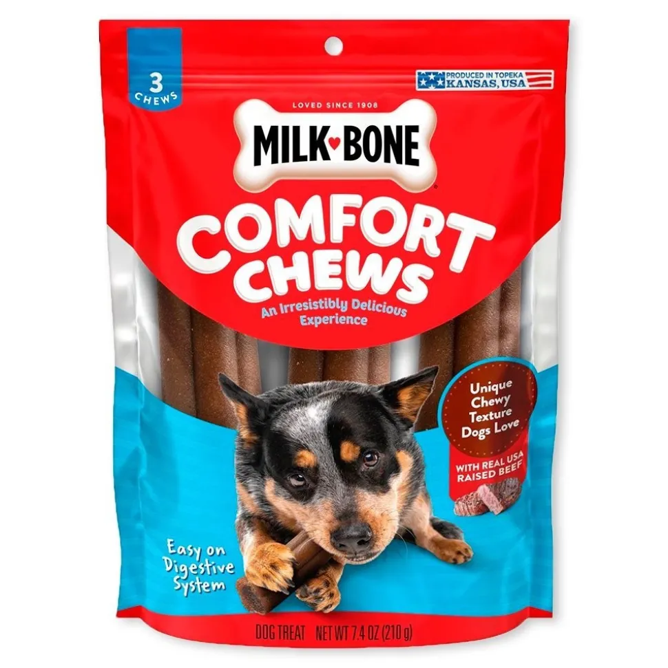 Milk-Bone Comfort Chews Beef Dog Treats 3 Count 7.4-oz