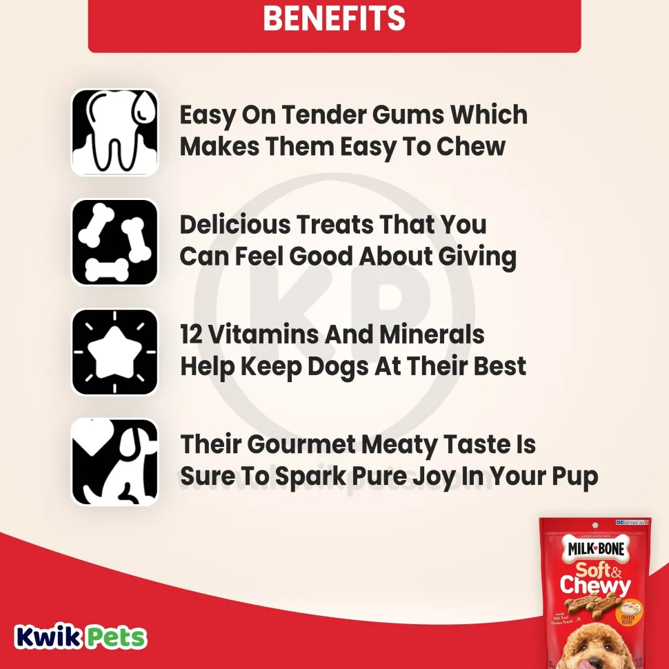 Milk-Bone Soft & Chewy Chicken Dog Treats 5.6-oz