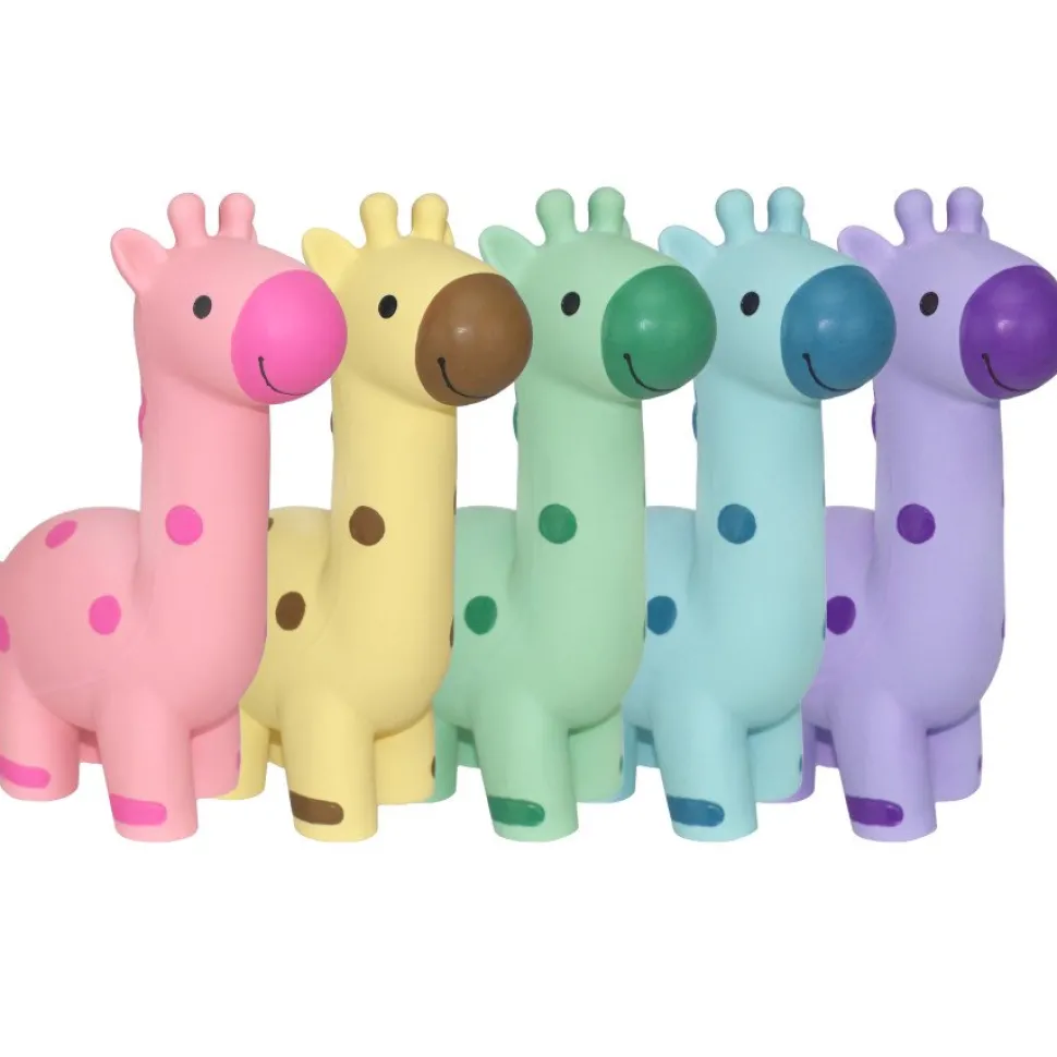 Multipet Minipet Latex Giraffe Dog Toy Assorted 5.75-in