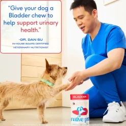 Native Pet Cranberry Bladder Chews Kidney & Urinary Supplement for Dogs 30 Count