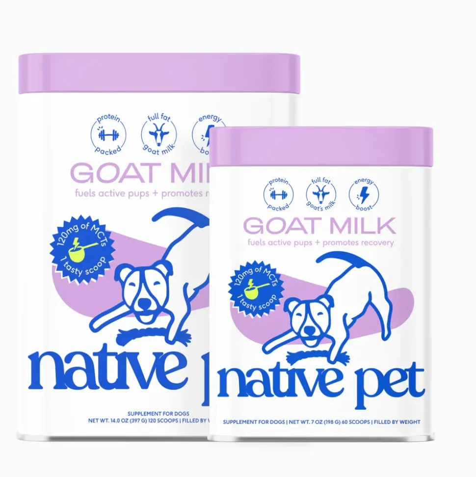 Native Pet Goat Milk Powder Recovery & Energy Support for Active Dogs 7-oz
