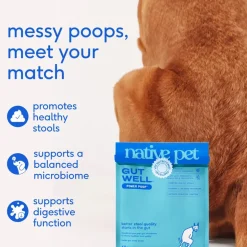 Native Pet Gutwell Power Poop Digestion Support Supplement for Dogs 12.7-oz