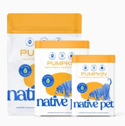 Native Pet Organic Pumpkin Fiber Powder Digestive Supplement for Dogs 8-oz